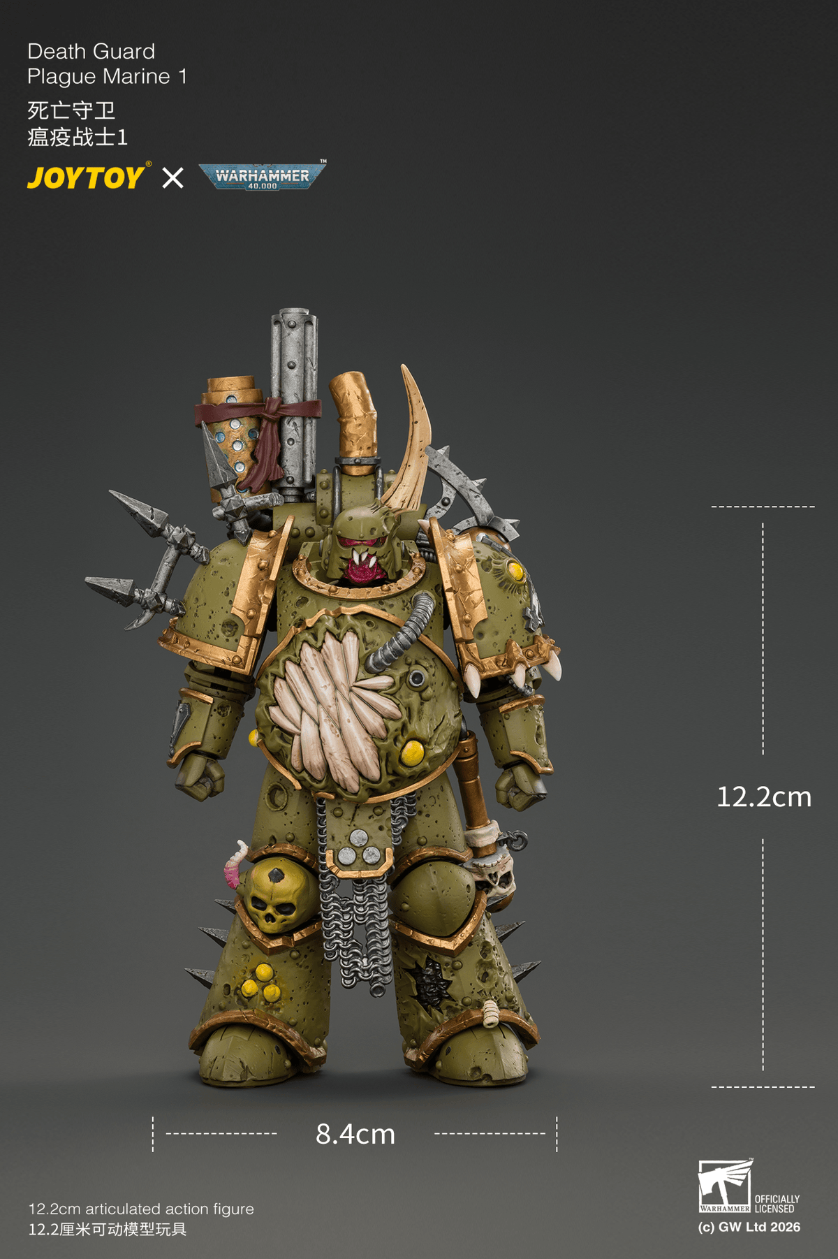 Death Guard Plague Marine 1 with Boltgun and Icon of Despair