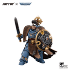 JOYTOY Warhammer 40K Space Wolves Wolf Guard Battle Leader with Master-crafted Power Weapon, Storm Shield, Thunder Hammer, Master-crafted Heavy Bolt Pistol & Plasma Pistol