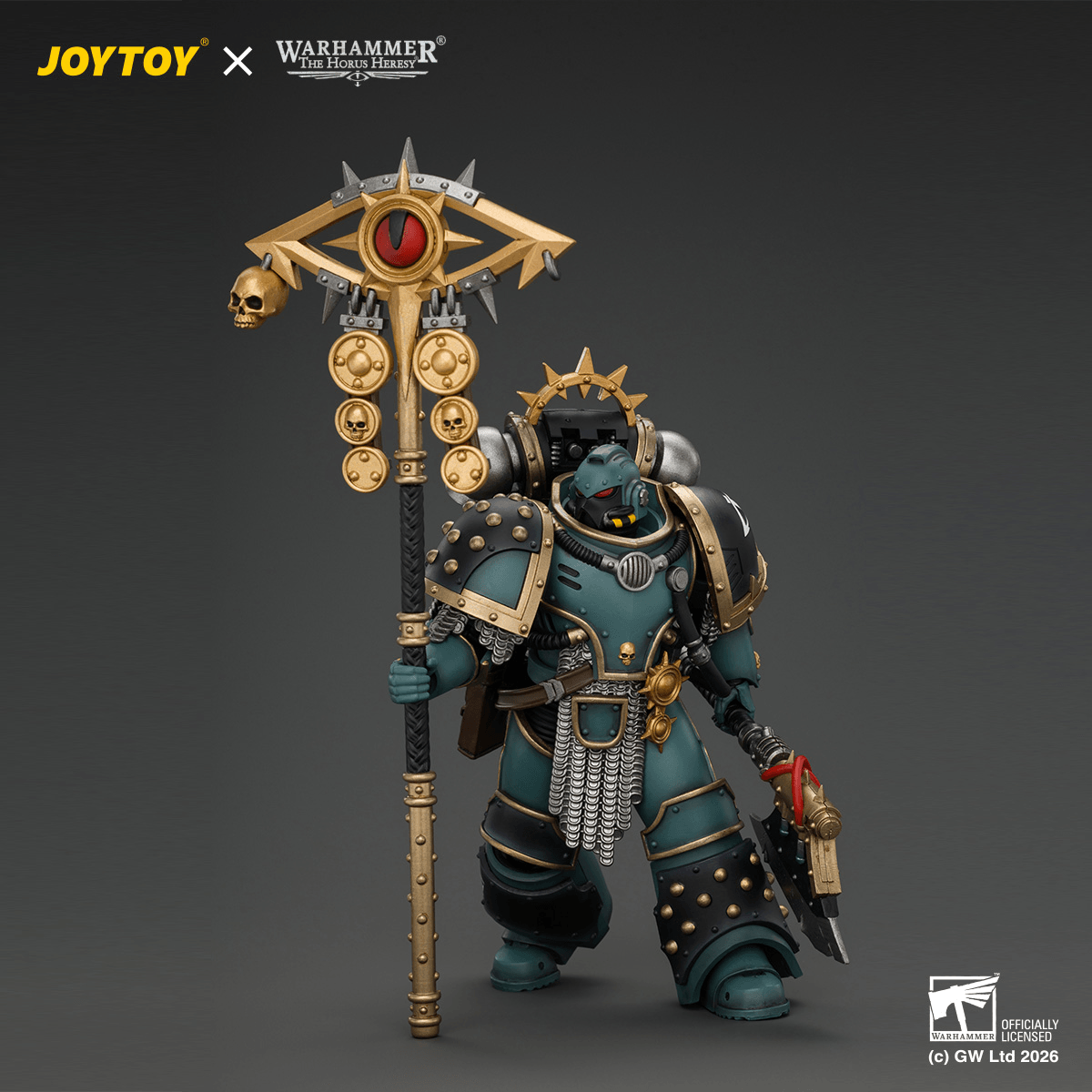 Sons of Horus Herald Consul with Icon of Allegiance, Bolt Pistol and Power Weapon