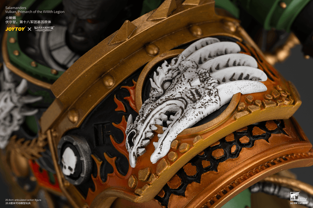 JOYTOY Warhammer The Horus Heresy – Salamanders Vulkan, Primarch of the XVIIIth Legion 1/18
