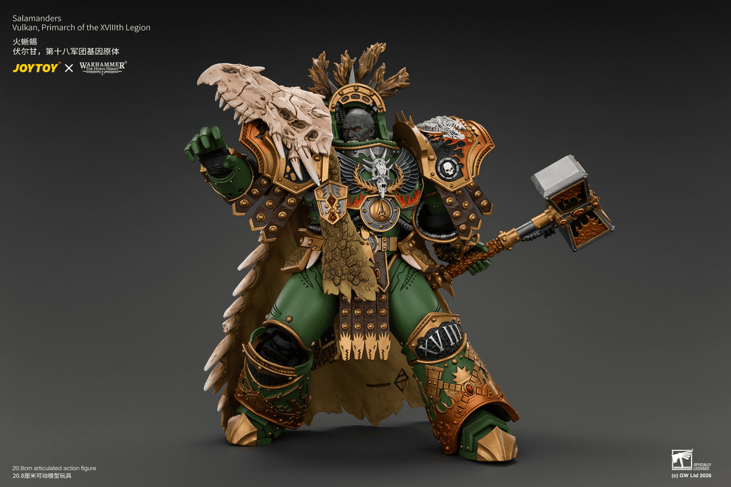 JOYTOY Warhammer The Horus Heresy – Salamanders Vulkan, Primarch of the XVIIIth Legion 1/18