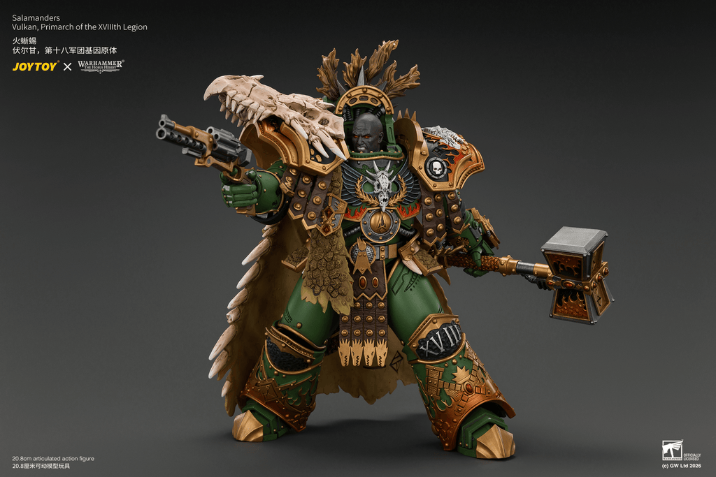 JOYTOY Warhammer The Horus Heresy – Salamanders Vulkan, Primarch of the XVIIIth Legion 1/18