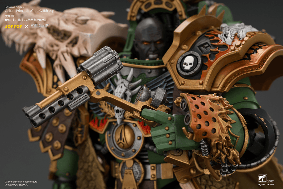 JOYTOY Warhammer The Horus Heresy – Salamanders Vulkan, Primarch of the XVIIIth Legion 1/18