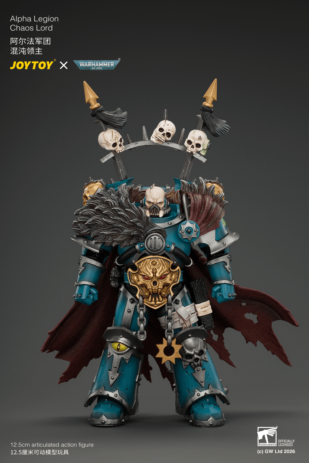 Alpha Legion Chaos Lord with Plasma Pistol and Accursed Weapon